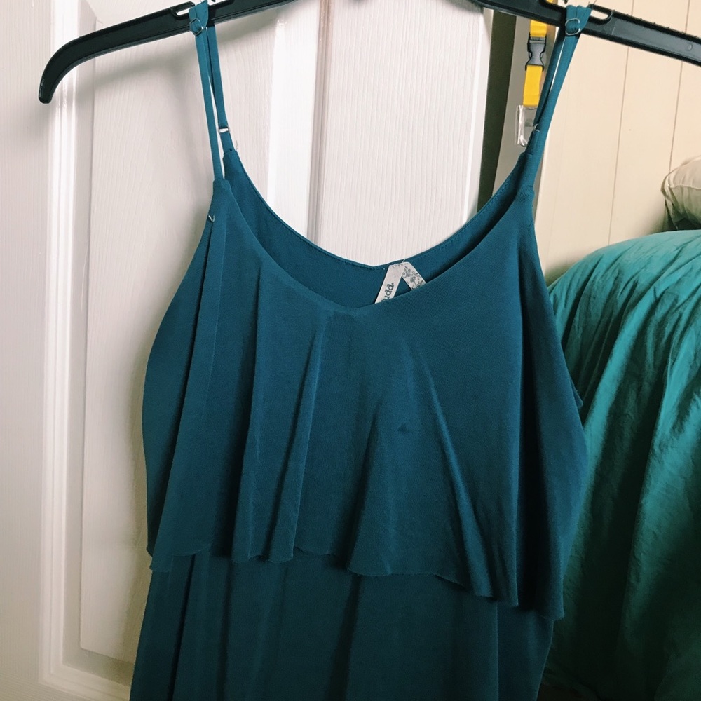 MUDD blue ruffled tank